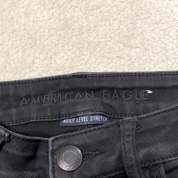 High rise black jeans - American Eagle size 0 - Picture 2 of 3